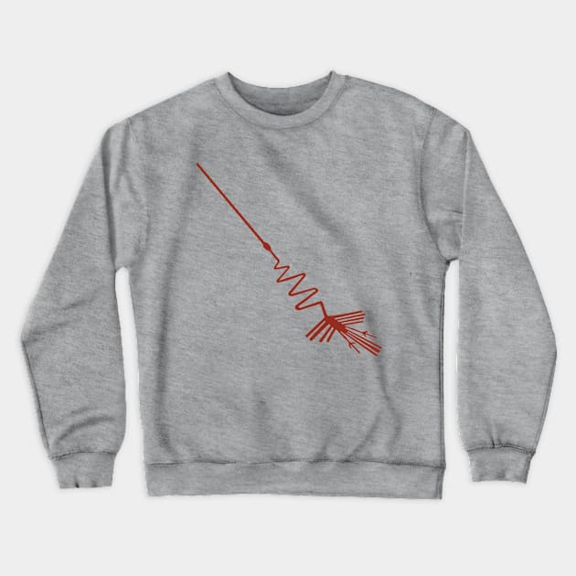 Nazca Lines - Stork/Bird Crewneck Sweatshirt by The Convergence Enigma